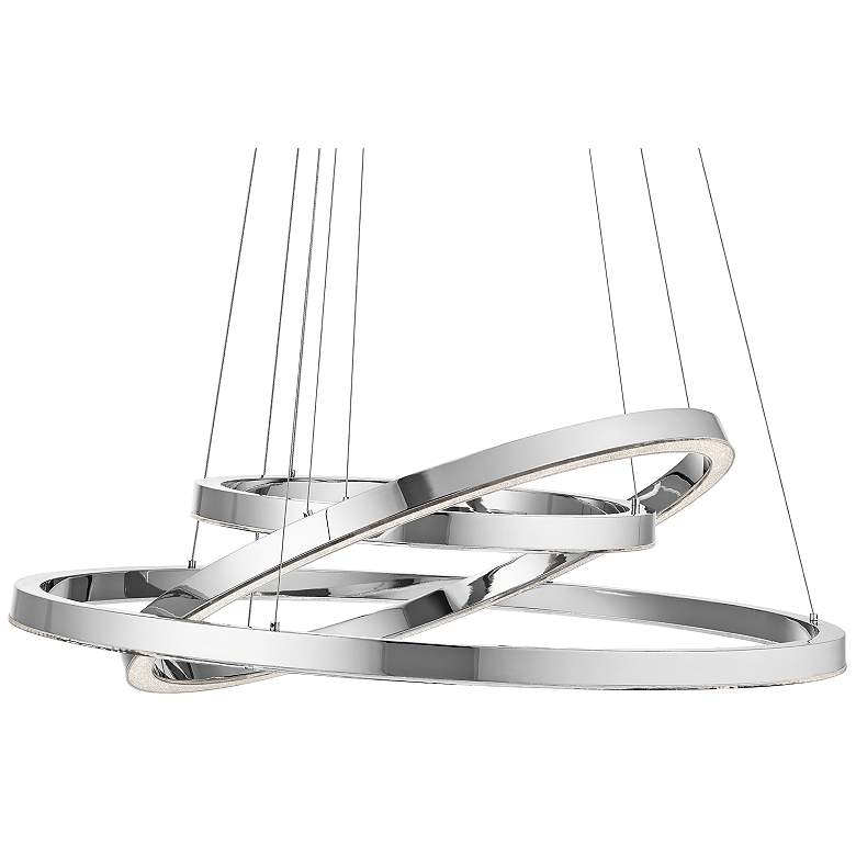 Image 2 Elan Opus 31 1/2" Wide Chrome 3-Ring LED Pendant Light