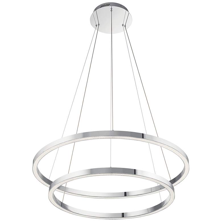 Image 1 Elan Opus 36" Wide Chrome 2-Light LED Pendant