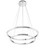 1_Elan Opus 36" Wide Chrome 2-Light LED Pendant