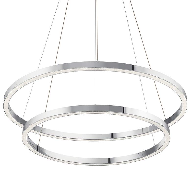 Image 2 Elan Opus 36" Wide Chrome 2-Light LED Pendant more views