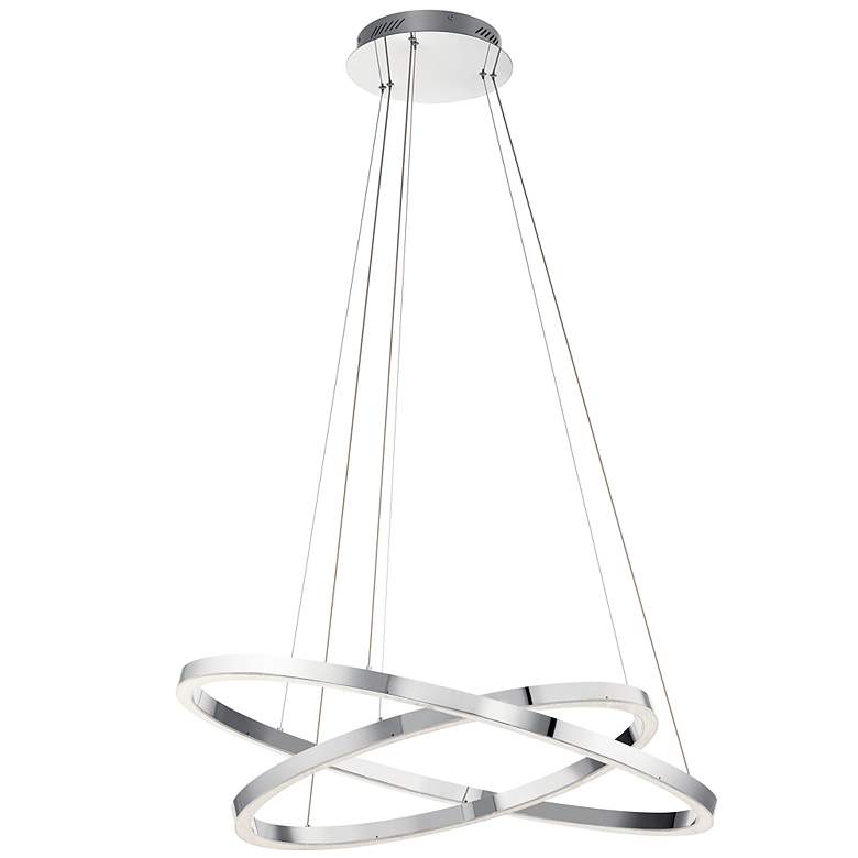Image 4 Elan Opus 36" Wide Chrome 2-Light LED Pendant more views