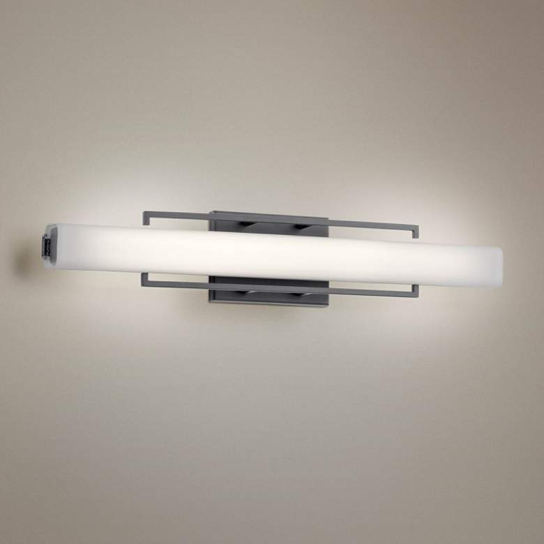 Image 1 Elan Perov Bronze 25 1/4 inch Wide Linear LED Bath Light