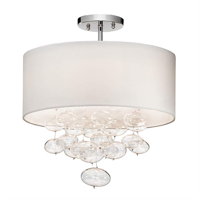 Image 1 Elan Piatt 16" Wide Chrome Drum Ceiling Light