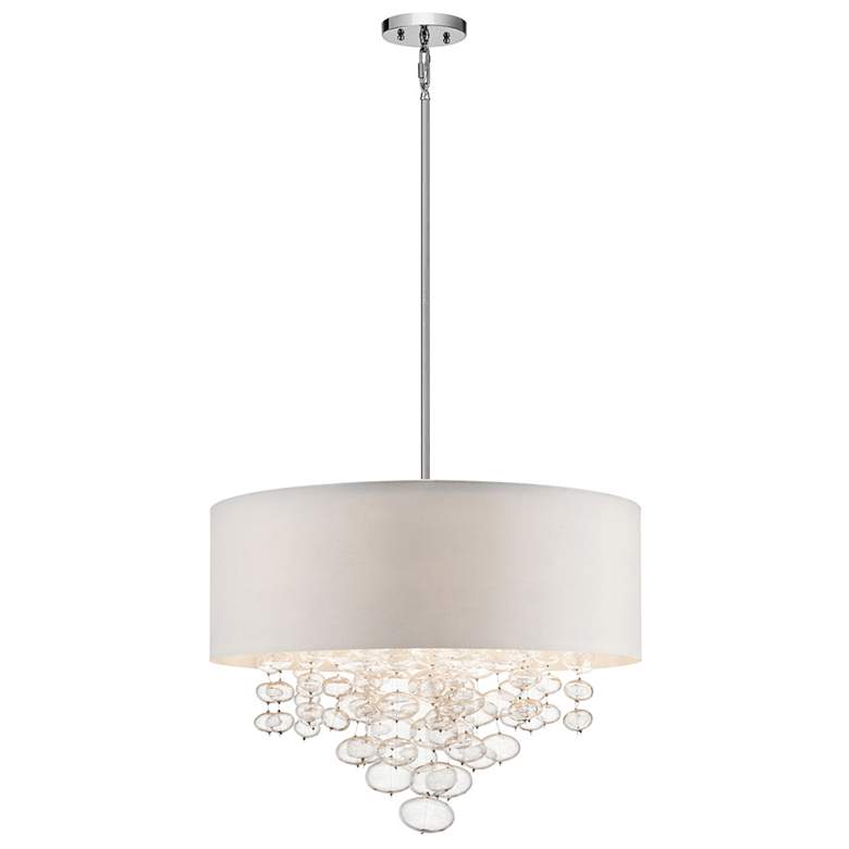Image 1 Elan Piatt 24" Wide Chrome Drum Pendant Light