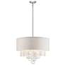 Elan Piatt 24" Wide Chrome Drum Pendant Light