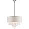 Elan Piatt 24" Wide Chrome Drum Pendant Light