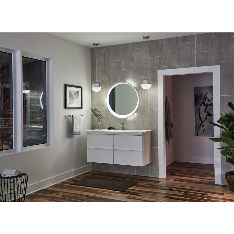 Image 6 elan Piatt Incandescent 24-Inch Chrome 5-Light Semi-Flush more views