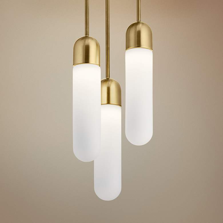 Image 1 Elan Pills 10 1/2" Wide Champagne Gold LED Multi Light Pendant