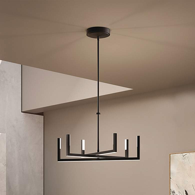 Image 1 elan Priam Matte Black LED Chandelier