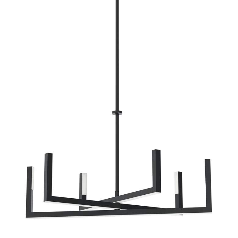 Image 4 elan Priam Matte Black LED Chandelier more views