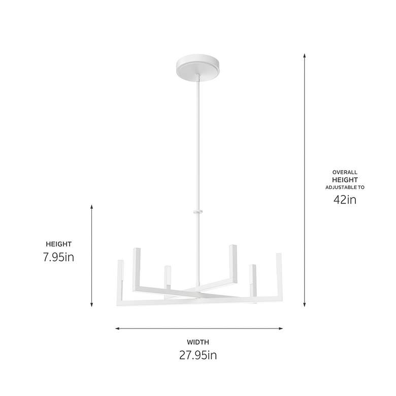 Image 7 elan Priam White LED Chandelier more views