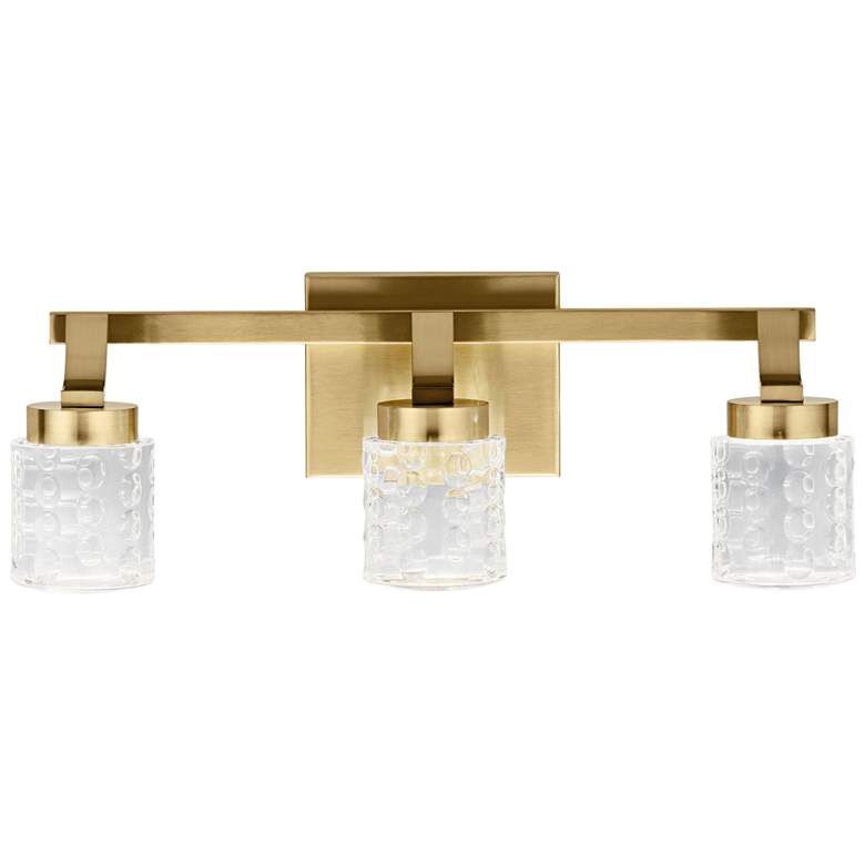 Image 3 Elan Rene 19 1/4" Wide Champagne Gold 3-Light LED Bath Light more views