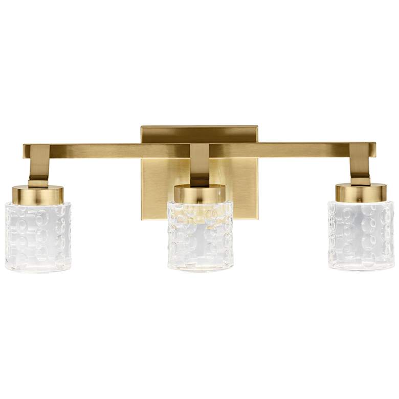 Image 3 Elan Rene 19 1/4 inch Wide Champagne Gold 3-Light LED Bath Light more views