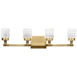 Elan Rene 27 1/2" Wide Champagne Gold 4-Light LED Bath Light