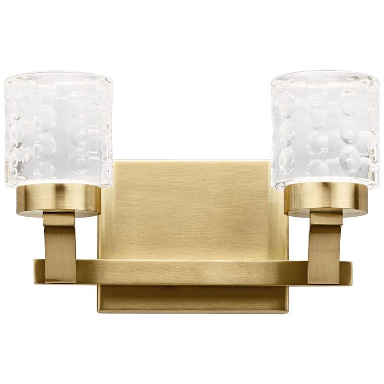 Image 1 Elan Rene 7" High Champagne Gold 2-Light LED Wall Sconce