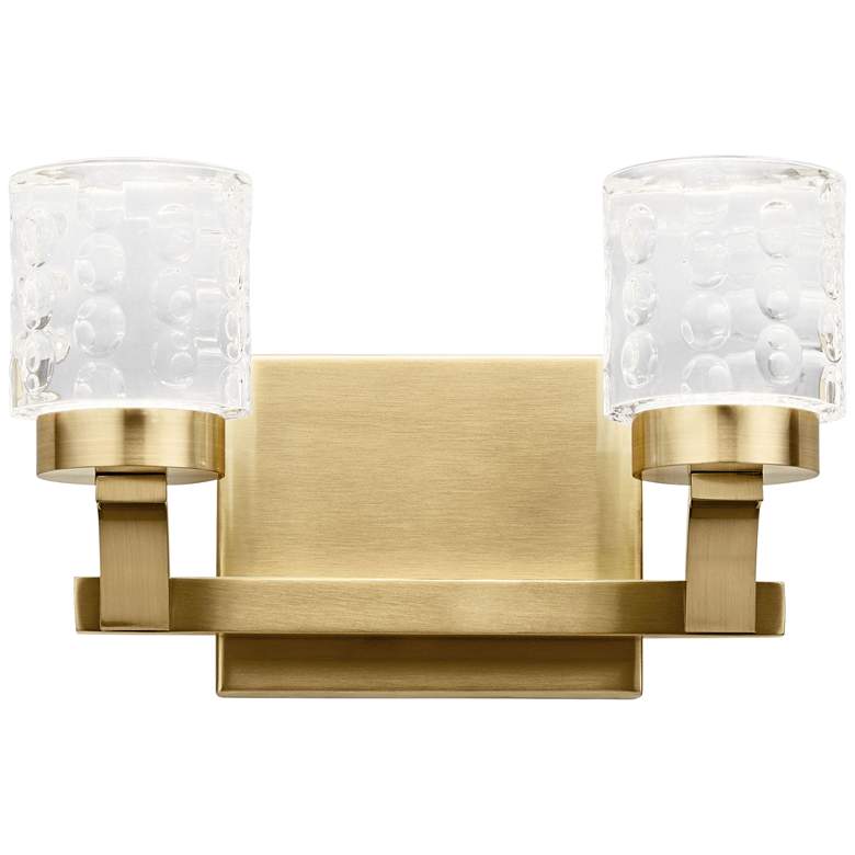 Image 1 Elan Rene 7 inch High Champagne Gold 2-Light LED Wall Sconce