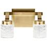 Elan Rene 7" High Champagne Gold 2-Light LED Wall Sconce