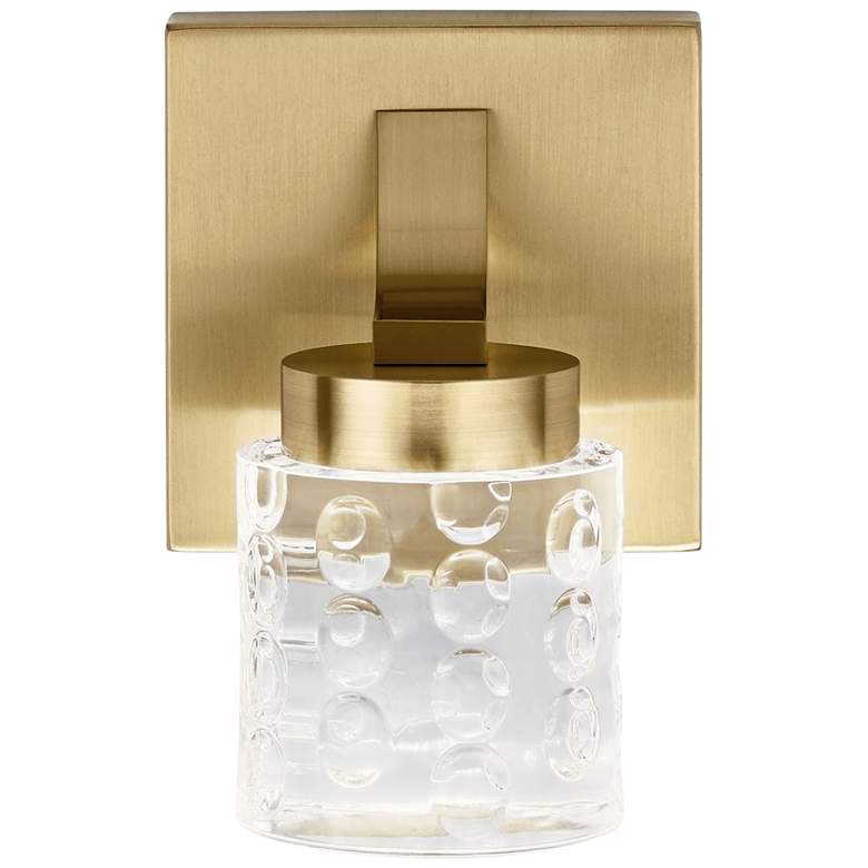 Image 2 Elan Rene 7" High Champagne Gold Metal LED Wall Sconce more views