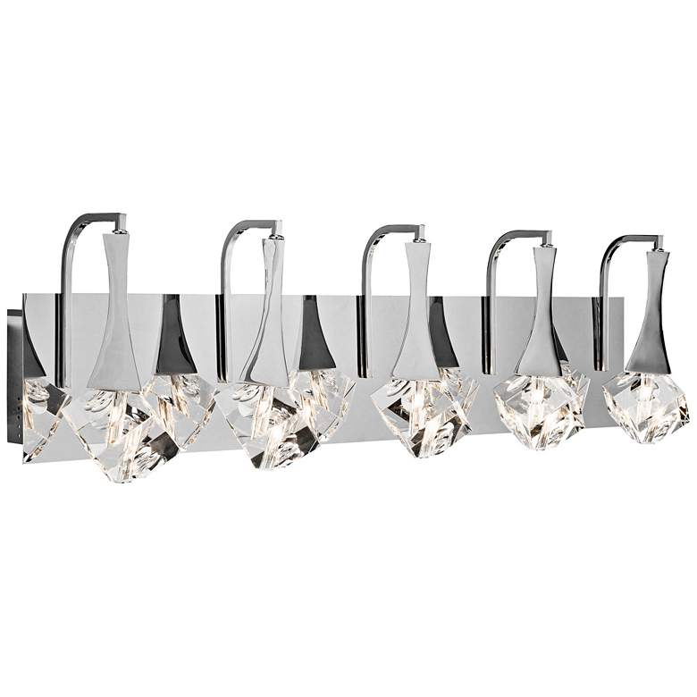 Image 2 Elan Rockne 5-Light Chrome 32" Wide LED Bath Light