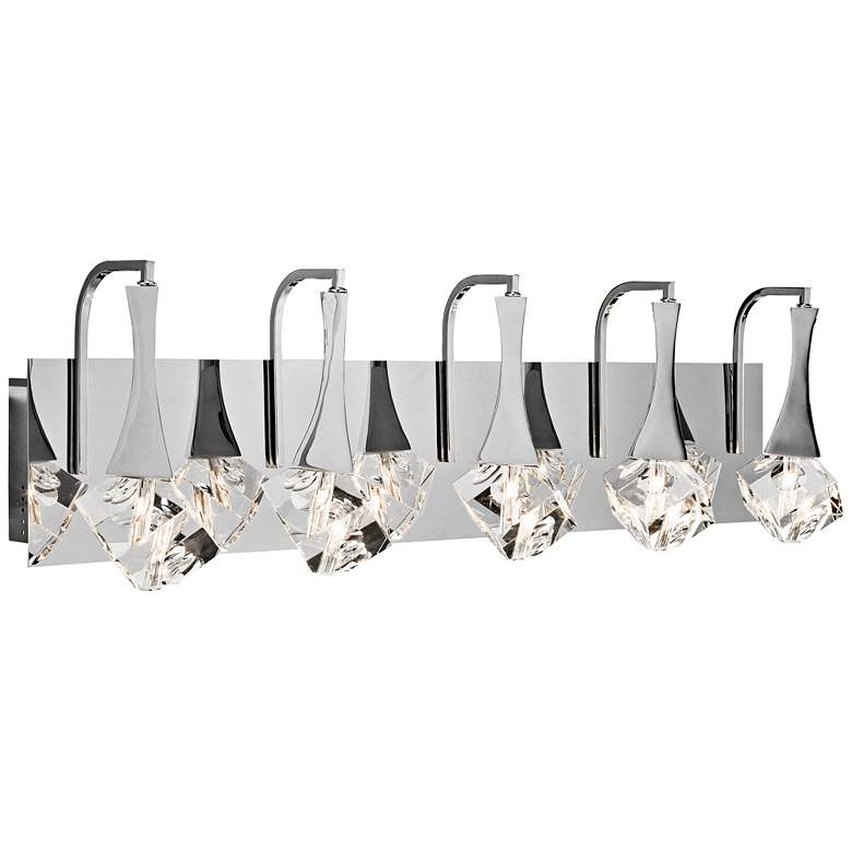 Image 2 Elan Rockne 5-Light Chrome 32 inch Wide LED Bath Light