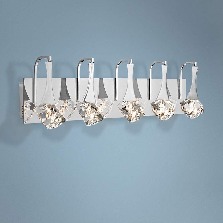 Image 1 Elan Rockne 5-Light Chrome 32" Wide LED Bath Light