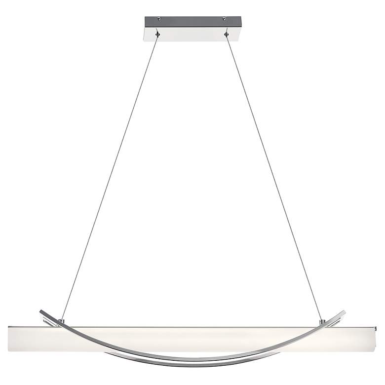 Image 3 Elan Rowan 36" Polished Nickel Modern LED Linear Island Pendant more views