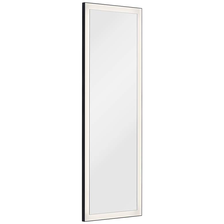 Image 1 Elan Ryame Matte Black 20 inch x 59 inch LED Lighted Wall Mirror