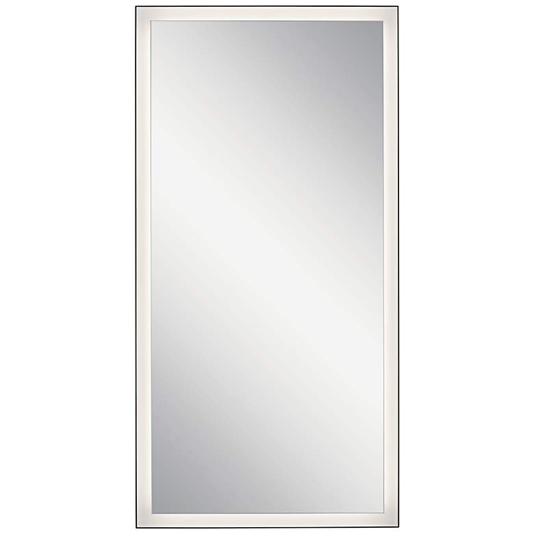 Elan Ryame Matte Black 30&quot; x 60&quot; LED Lighted Wall Mirror more views