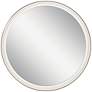 Elan Ryame Matte Black 31 1/2" Round LED Wall Mirror