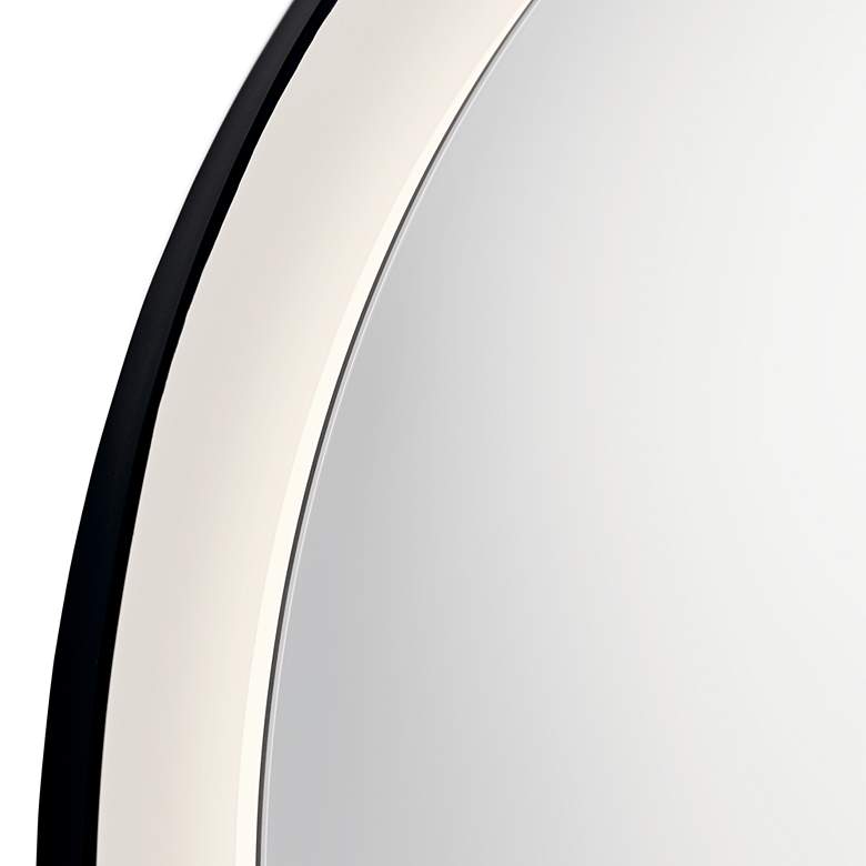 Image 3 Elan Ryame Matte Black 31 1/2" Round LED Wall Mirror more views