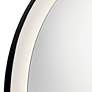 Elan Ryame Matte Black 31 1/2" Round LED Wall Mirror