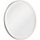Elan Ryame Matte Silver 31 1/2" Round LED Wall Mirror