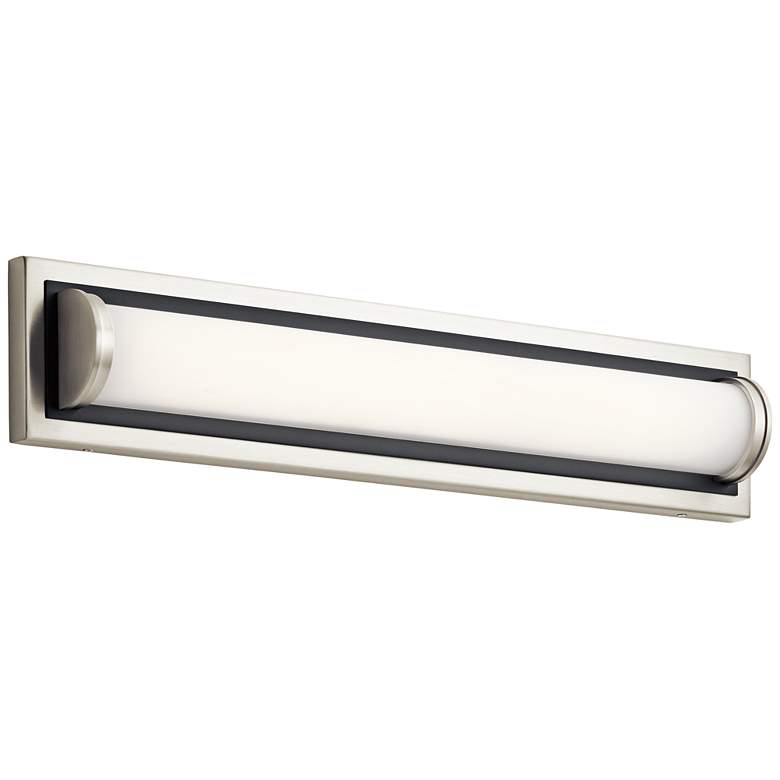 Image 1 Elan Sandro 24" Wide Brushed Nickel w/ Black LED Bath Light