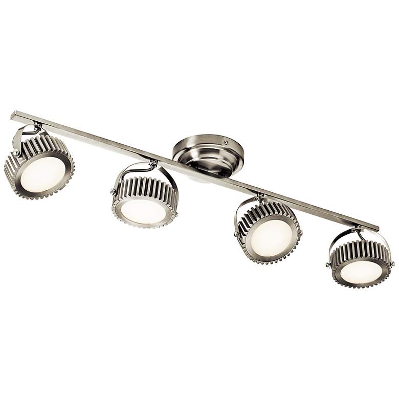 Image 1 Elan Sevier 32" Wide Nickel 4-Light LED Track Kit