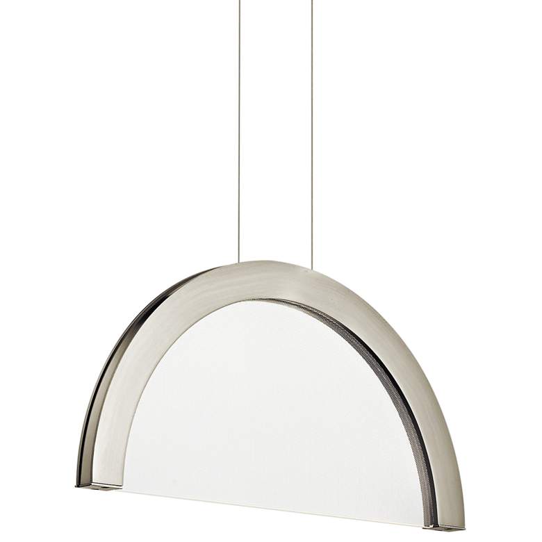 Image 1 Elan Slice 20 inch Wide Brushed Nickel LED Pendant Light