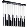 3_elan Soho Black Linear Chandelier 11Lt LED more views