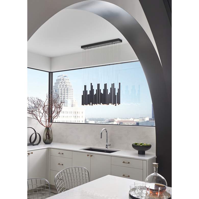 Image 5 elan Soho Black Linear Chandelier 11Lt LED more views