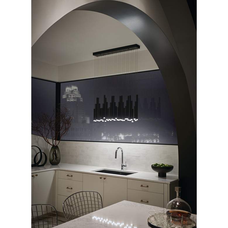 Image 6 elan Soho Black Linear Chandelier 11Lt LED more views