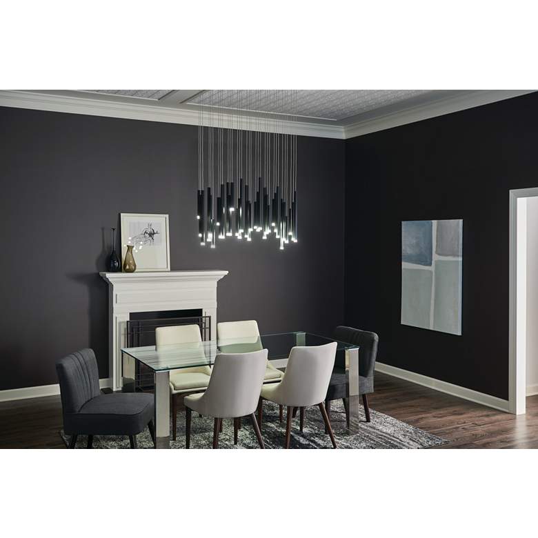 Image 7 elan Soho Black Linear Chandelier 11Lt LED more views