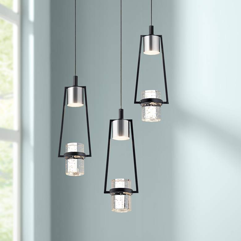 Image 1 Elan Sorno 12 1/2"W Polished Nickel LED Multi Light Pendant