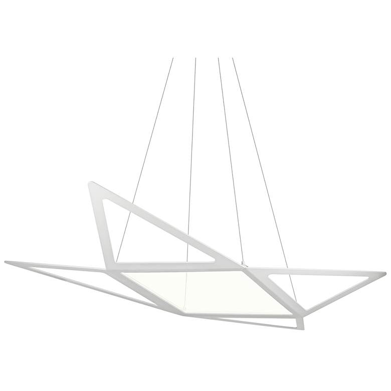 Image 1 Elan Starship 43 1/2 inch Wide Matt White LED Pendant Light