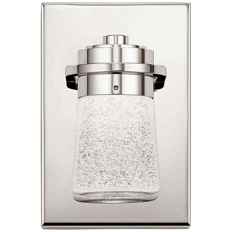 Image 1 Elan Vada 7" High Polished Nickel Metal LED Wall Sconce