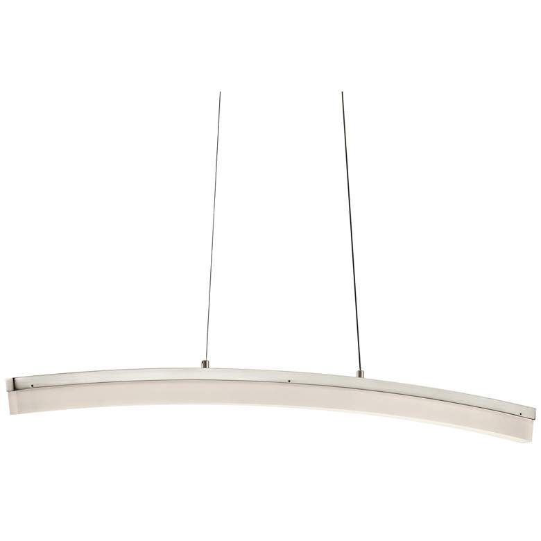 Image 1 Elan Valencia 39 1/2 inchW Brushed Nickel Linear LED Pendant