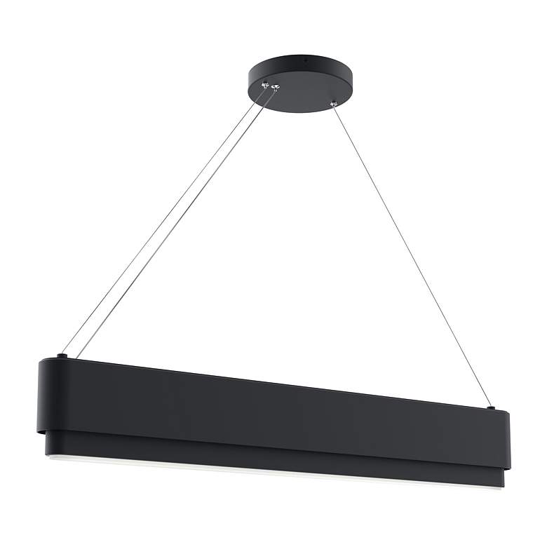 Image 2 elan Walman Matte Black Linear Chandelier