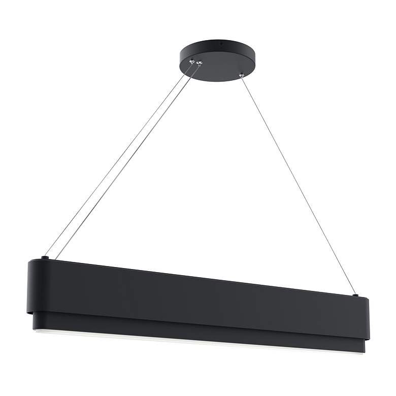 Image 1 elan Walman Matte Black Linear Chandelier