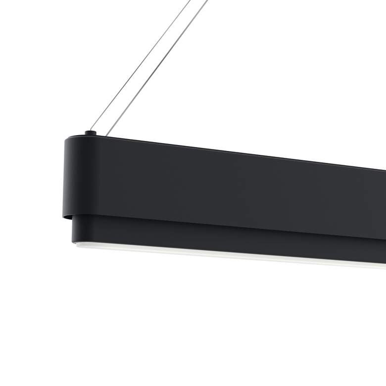 Image 3 elan Walman Matte Black Linear Chandelier more views