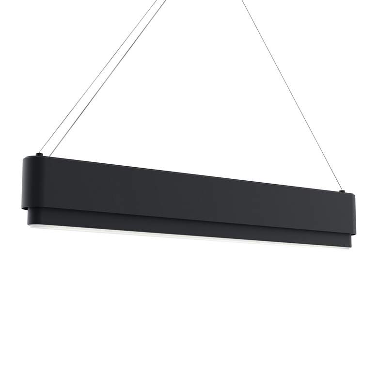 Image 4 elan Walman Matte Black Linear Chandelier more views