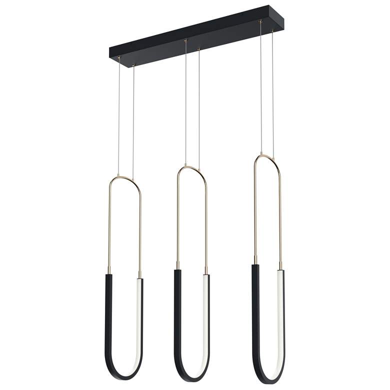 Image 1 elan Wayan Matte Black Linear Chandelier