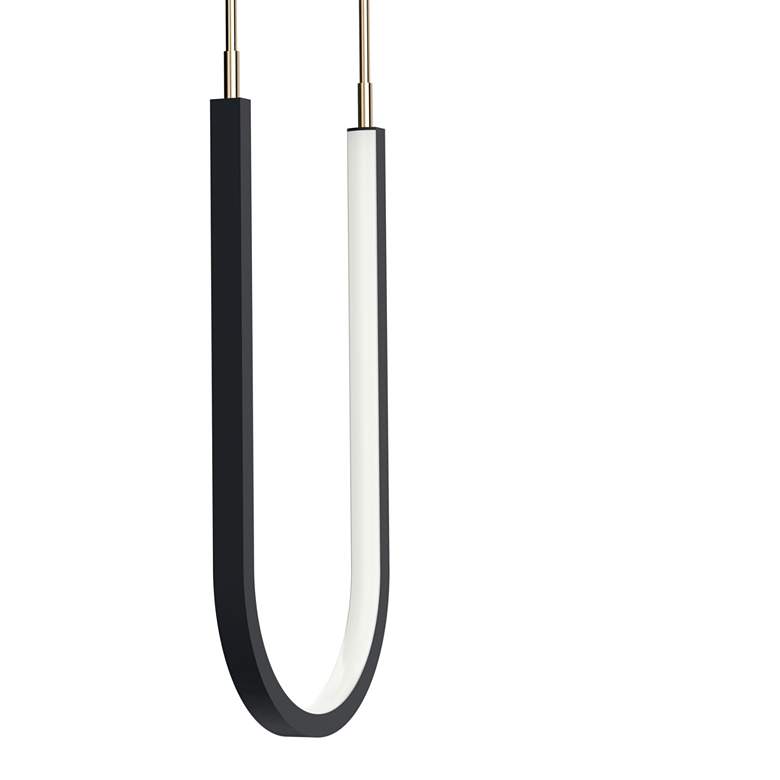 Image 2 elan Wayan Matte Black Linear Chandelier more views