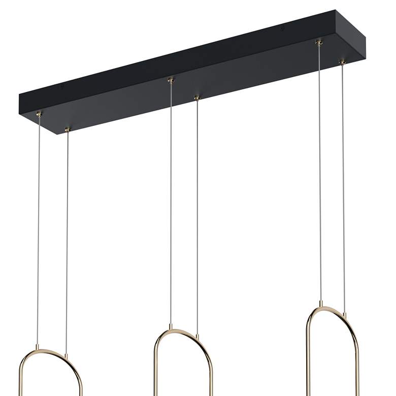 Image 4 elan Wayan Matte Black Linear Chandelier more views